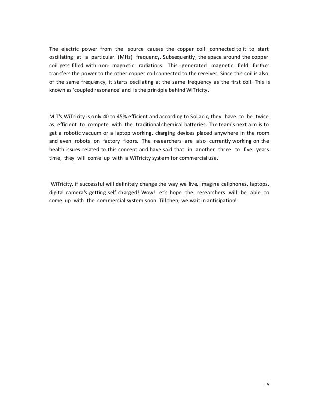 witricity seminar report